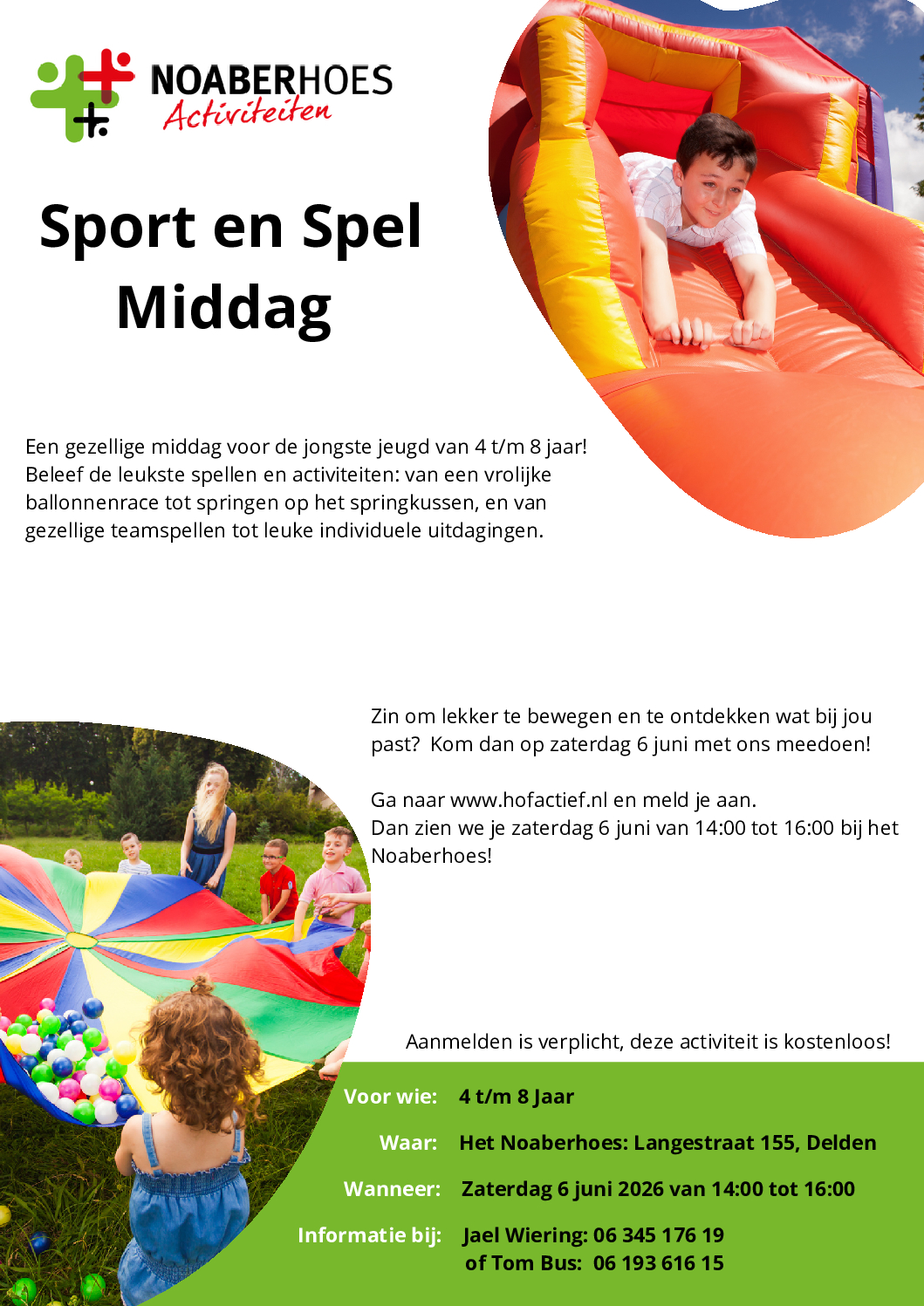 Noaberhoes Activiteiten Sport en Spel Middag Flyer